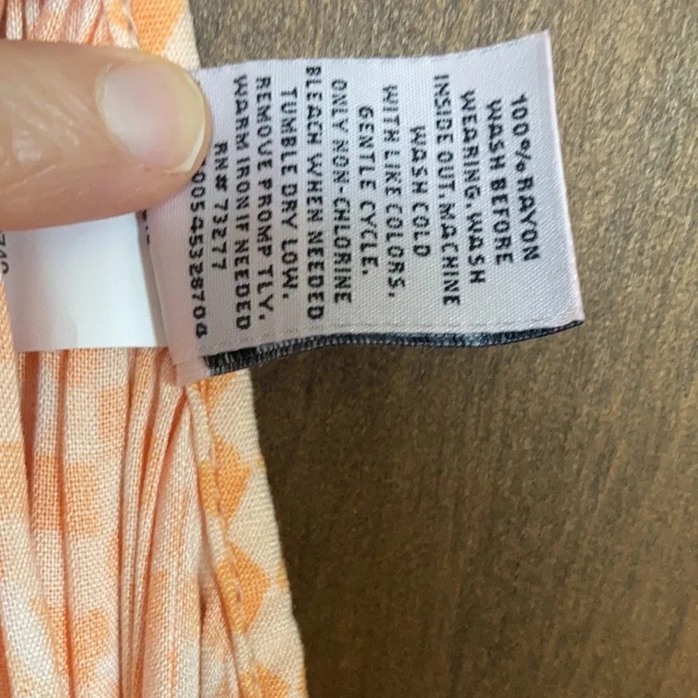 3/$24 So Halter neck swing mini dress orange check w floral print XXL jrs - Picture 12 of 16